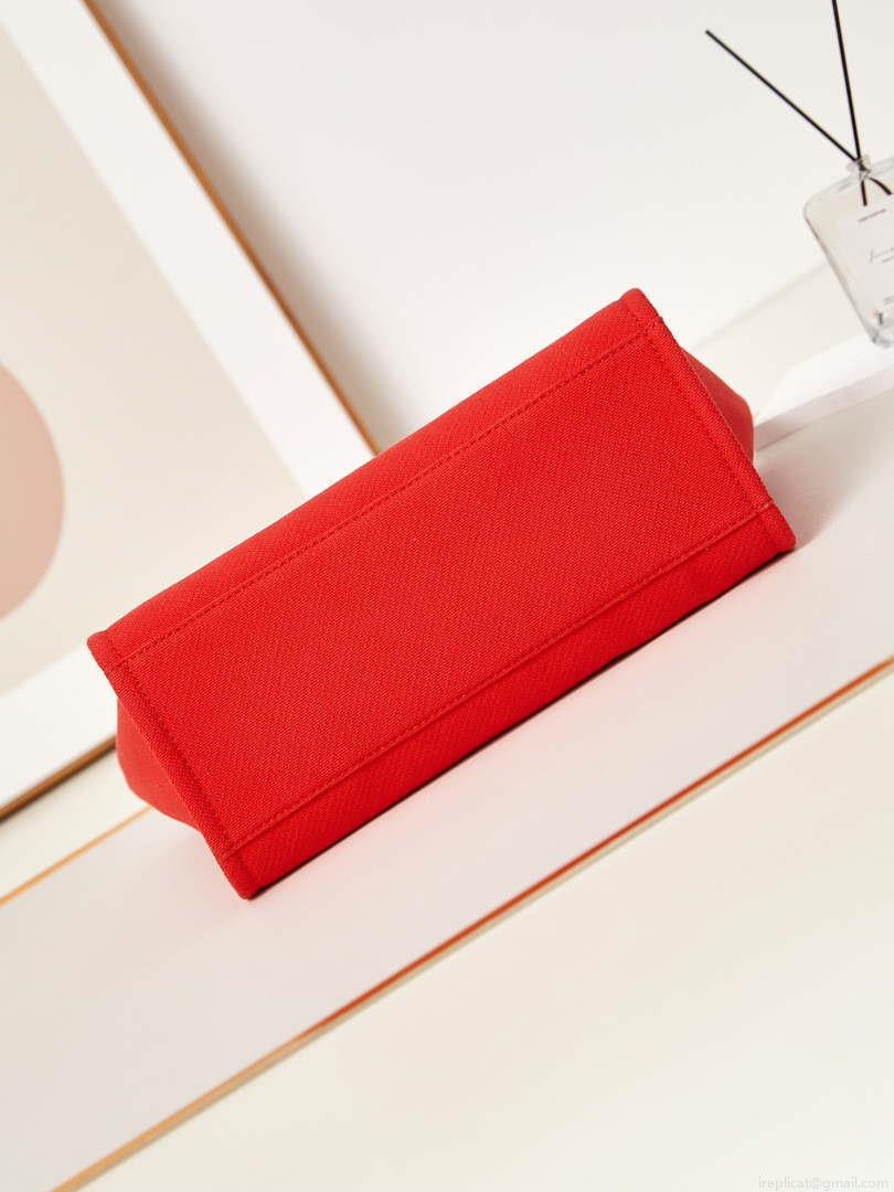 Chanel AS3257 Small Shopping Bag Mixed Fibers Calfskin & Gold-Tone Metal Red