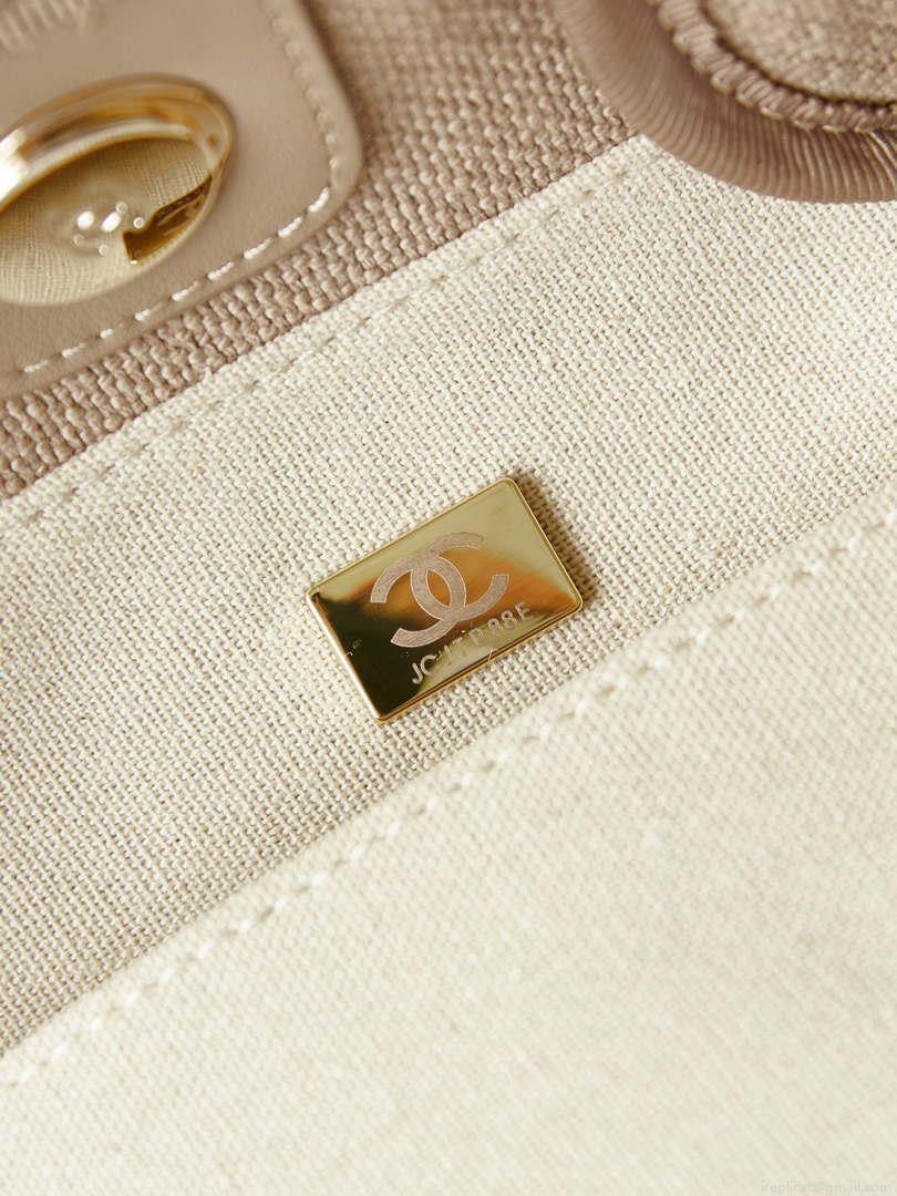 Chanel AS3257 Small Shopping Bag Mixed Fibers Calfskin & Gold-Tone Metal CC8009