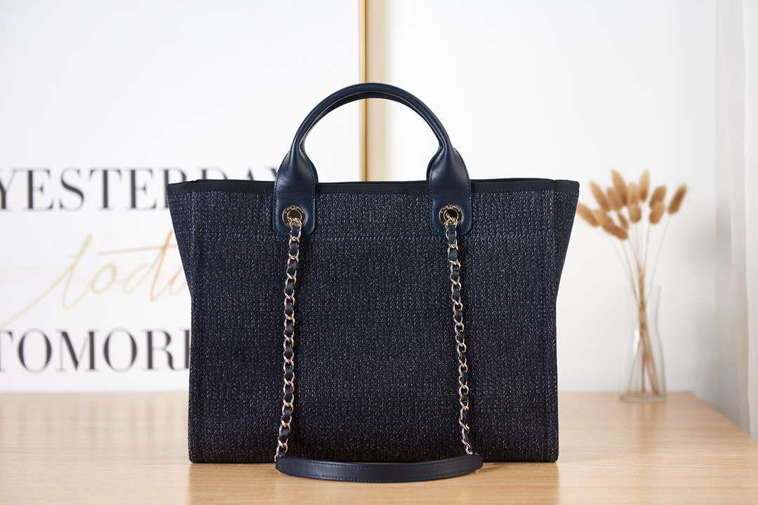 Chanel AS3257 Small Shopping Bag Mixed Fibers Calfskin & Gold-Tone Metal CC8010