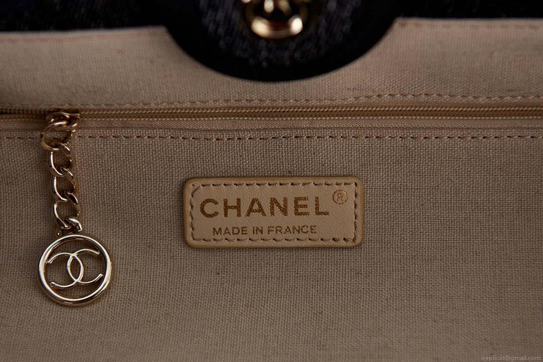 Chanel AS3257 Small Shopping Bag Mixed Fibers Calfskin & Gold-Tone Metal CC8010