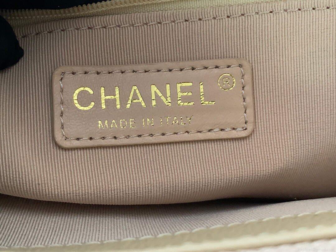 Chanel A50995 Matelasse GST Chain Tote bag caviar Calfskin leather Yellow Gold