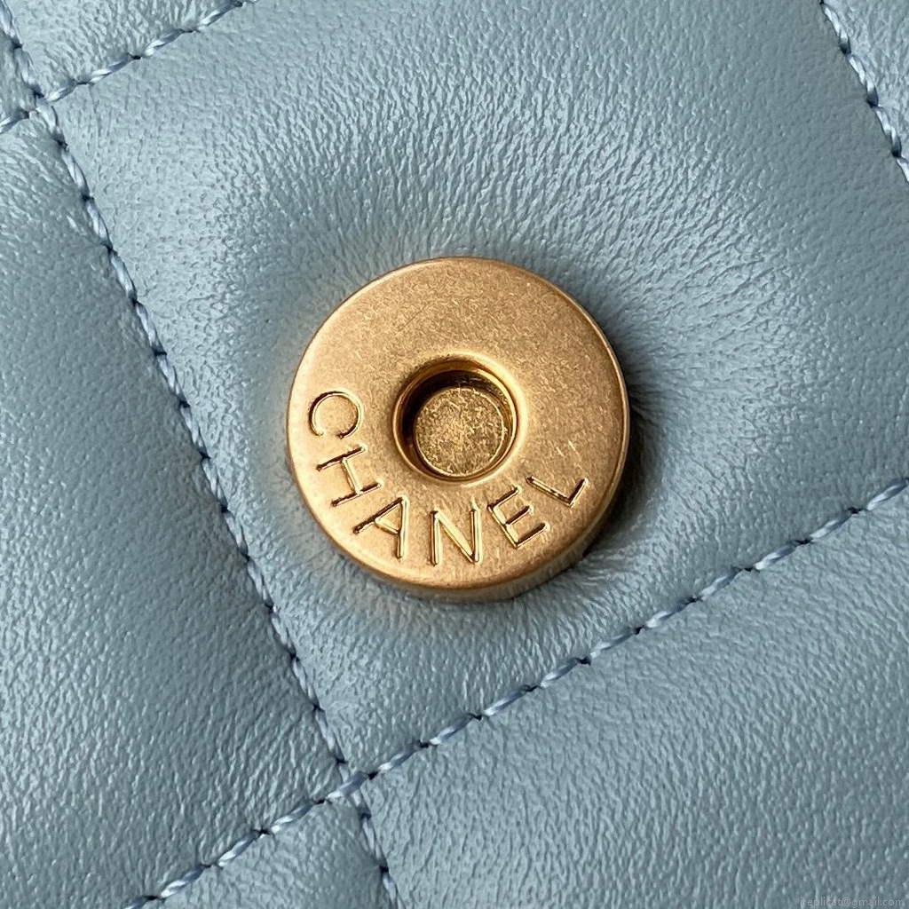 Chanel AP2635 Clutch With Chain Lambskin Blue