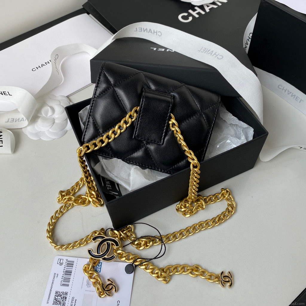 Chanel AP2635 Clutch With Chain Lambskin Black