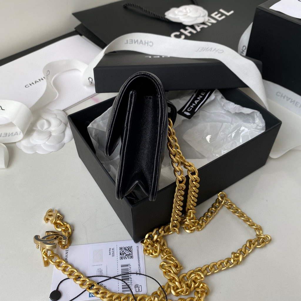 Chanel AP2635 Clutch With Chain Lambskin Black