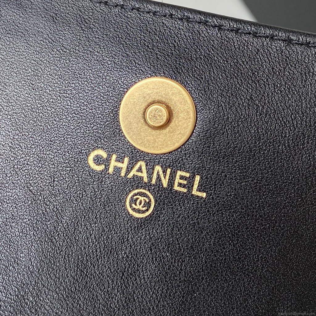 Chanel AP2635 Clutch With Chain Lambskin Black