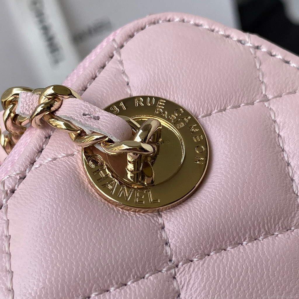 Chanel AP2581 Small Vanity with Chain lambskin Pink
