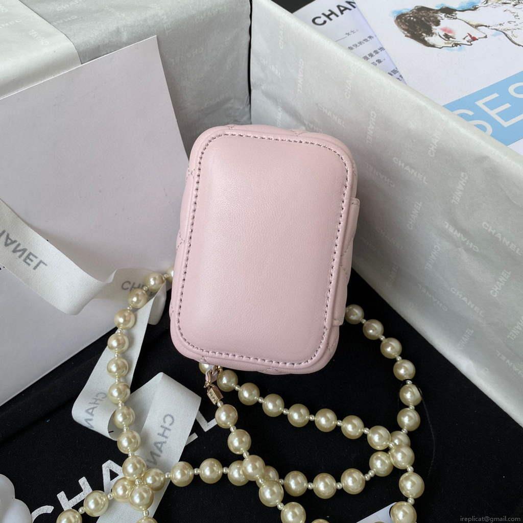 Chanel AP2581 Small Vanity with Chain lambskin Pink