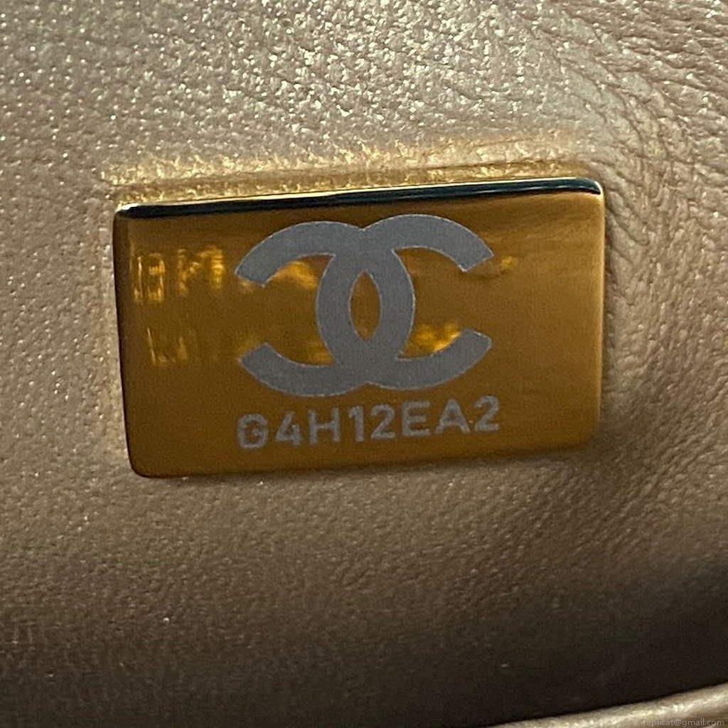 Chanel AS3112 Hobo Handbag Lambskin Blue