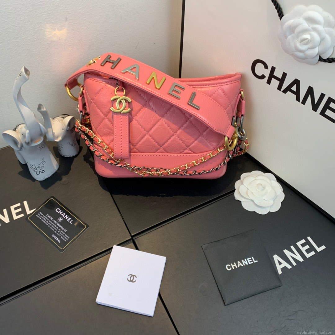 Chanel AS0865 Chanel’s Gabrielle Small Hobo Bag Pink Smooth Calfskin
