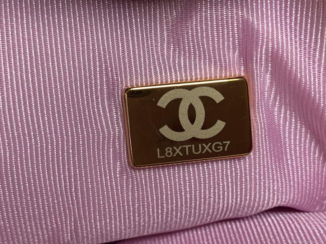 Chanel AS3206 Small Flap bag lambskin gold Pink