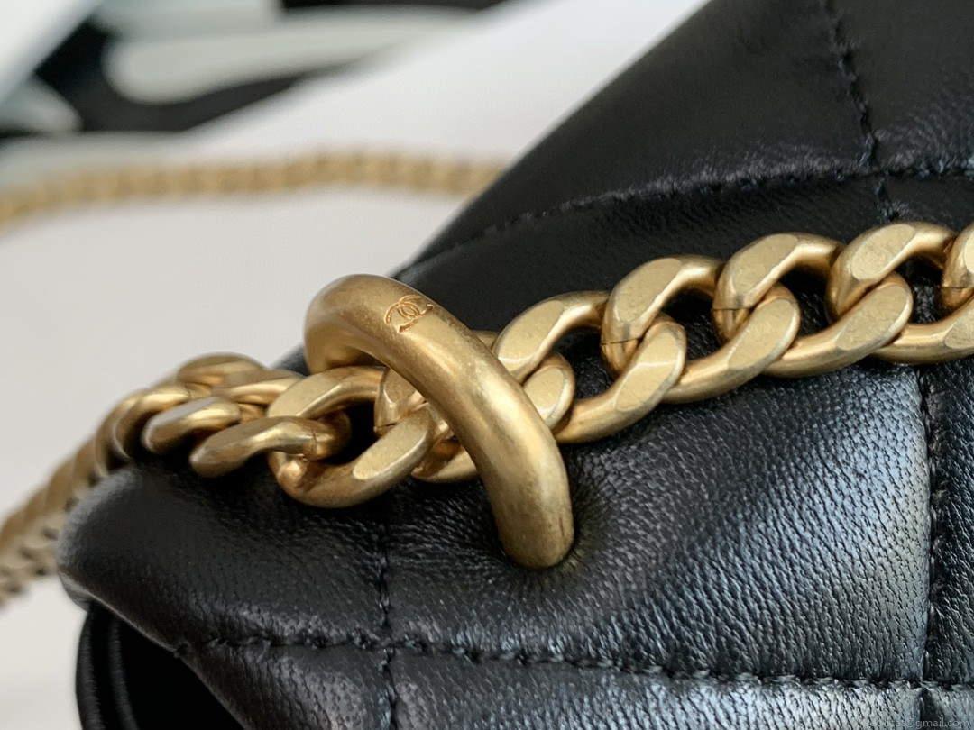 Chanel A09147 Shoulder Flap bag lambskin Black