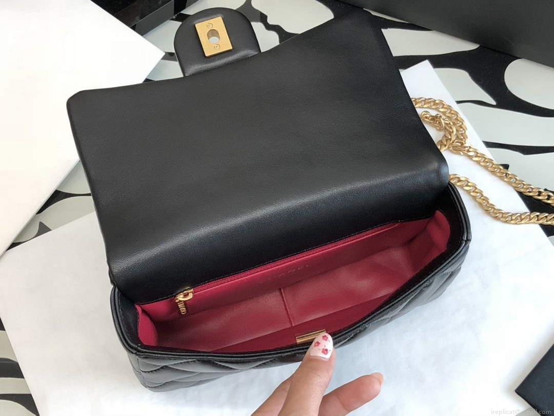 Chanel A09147 Shoulder Flap bag lambskin Black