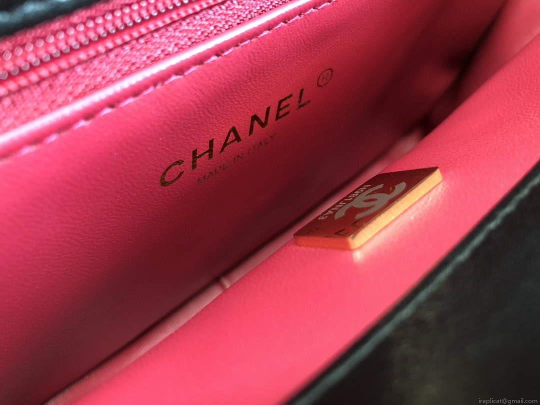 Chanel A09147 Shoulder Flap bag lambskin Black