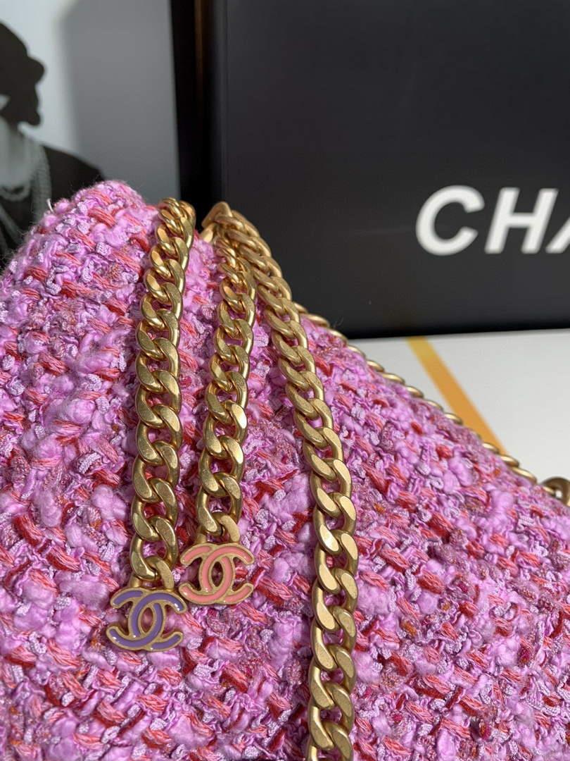 Chanel AS1116 Mini Flap bag 18cm Tweed Pink