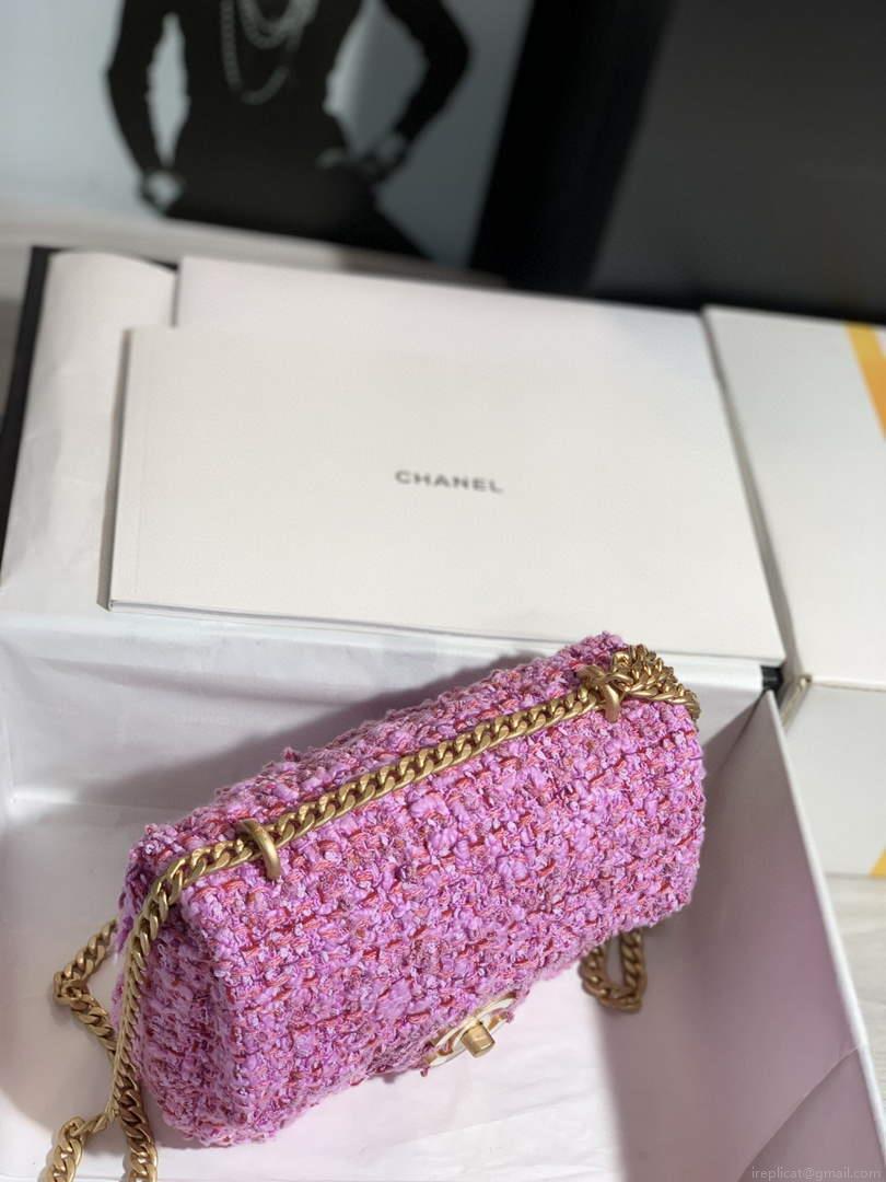 Chanel AS1116 Mini Flap bag 18cm Tweed Pink