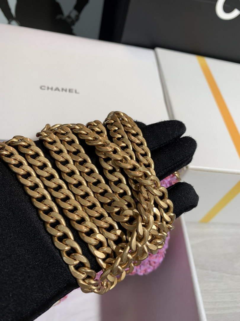 Chanel AS1116 Flap bag 21cm A69900 Tweed Pink