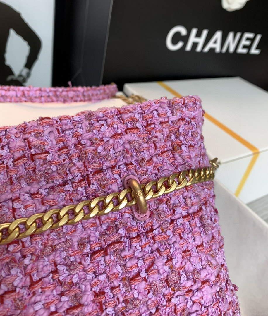 Chanel AS3117 Bucket Bag Tweed Pink