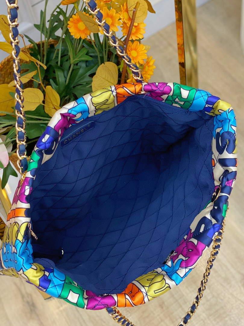 Chanel AS2896 Large Shopping Bag Printed fabric Metal Multicolor