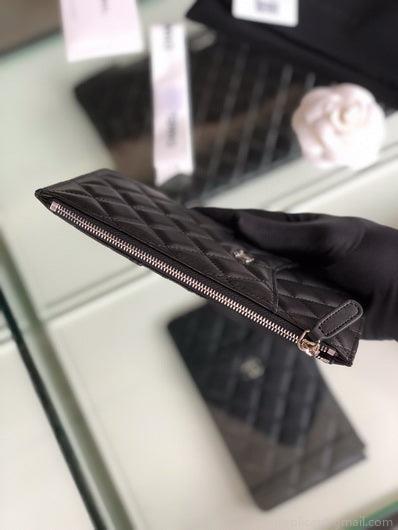 Chanel AP1422 Chanel phone card holder Lambskin Black