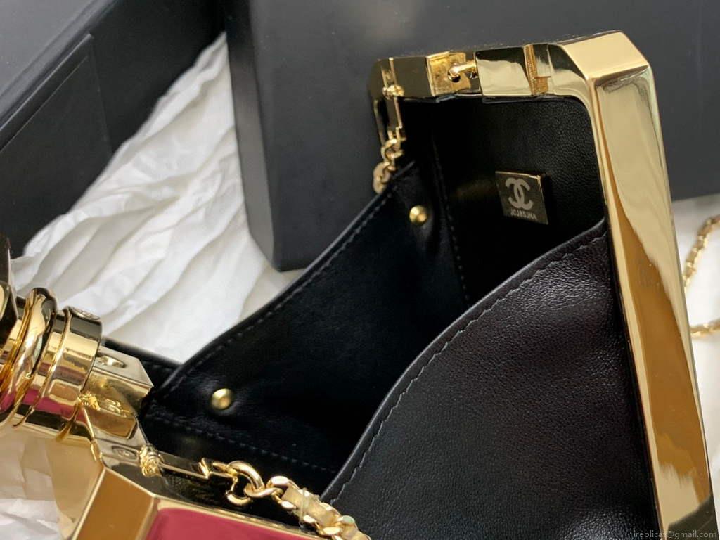 Chanel AS3264 Evening Bag Metal Gold