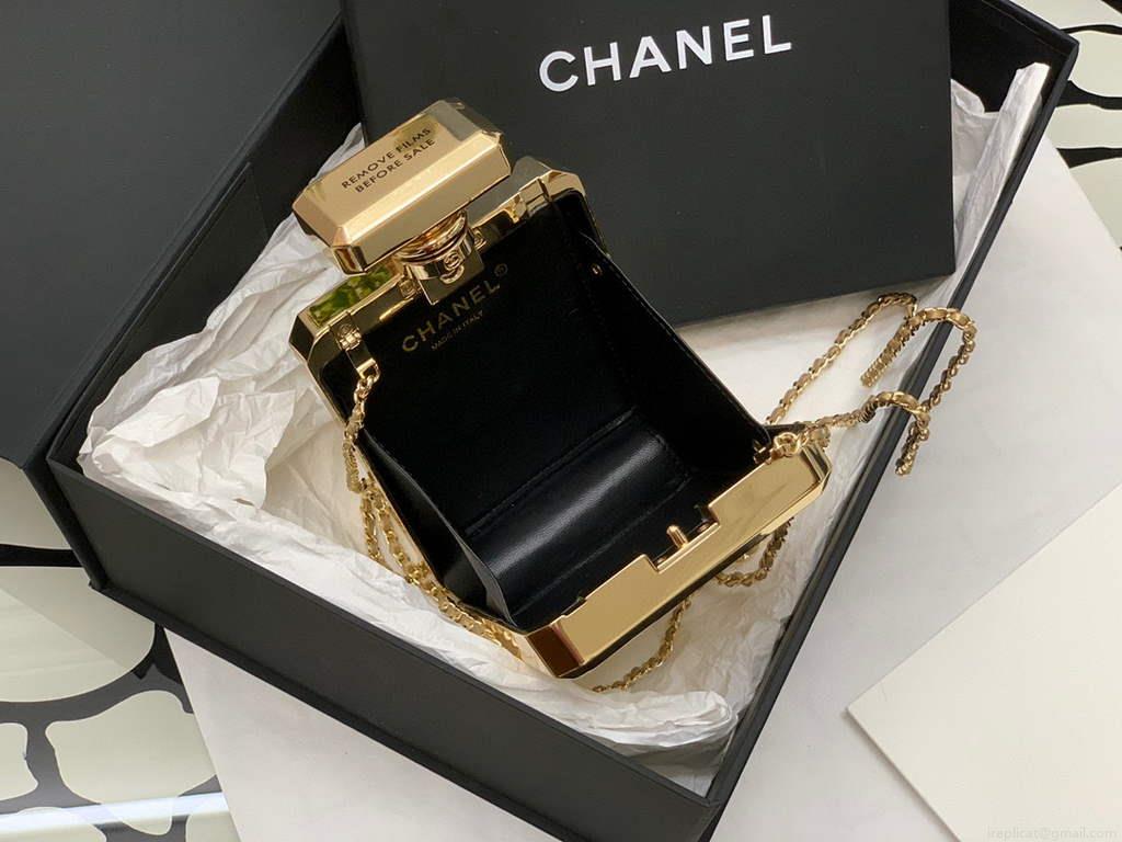 Chanel AS3264 Evening Bag Metal Gold