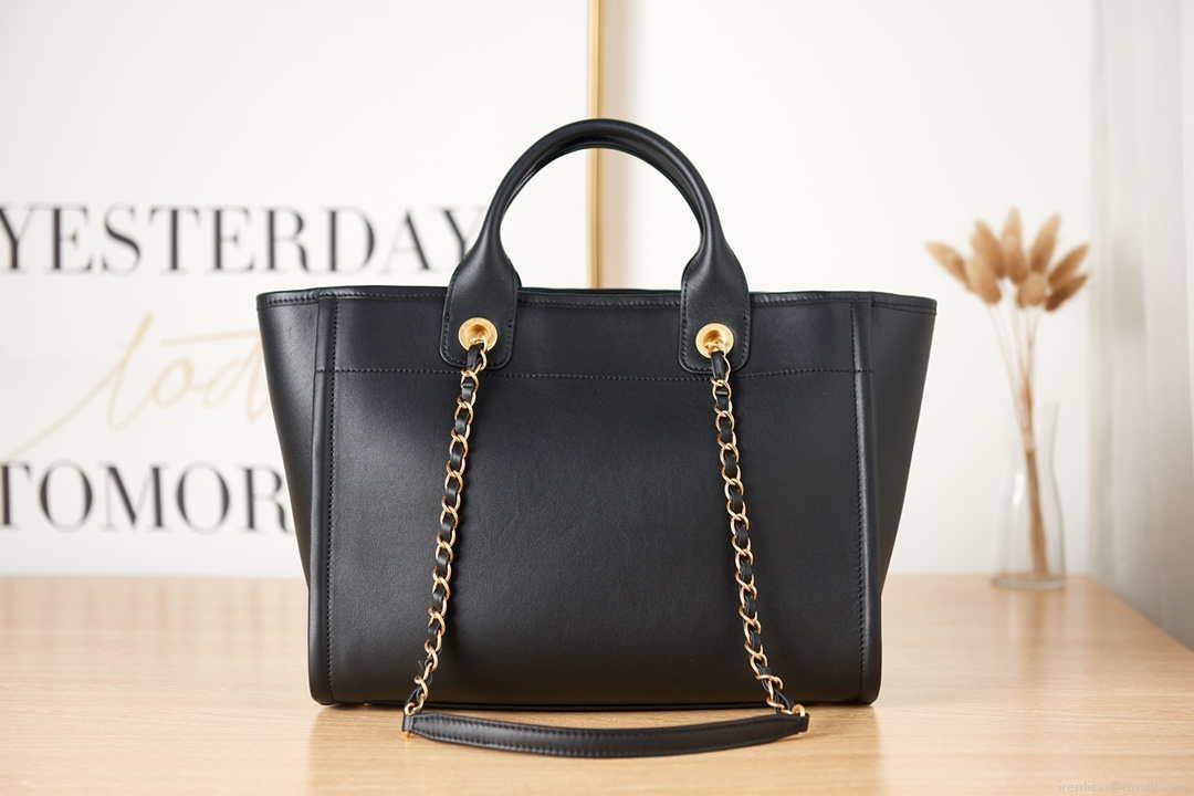 Chanel AS3257 Small Shopping Bag Calfskin Black