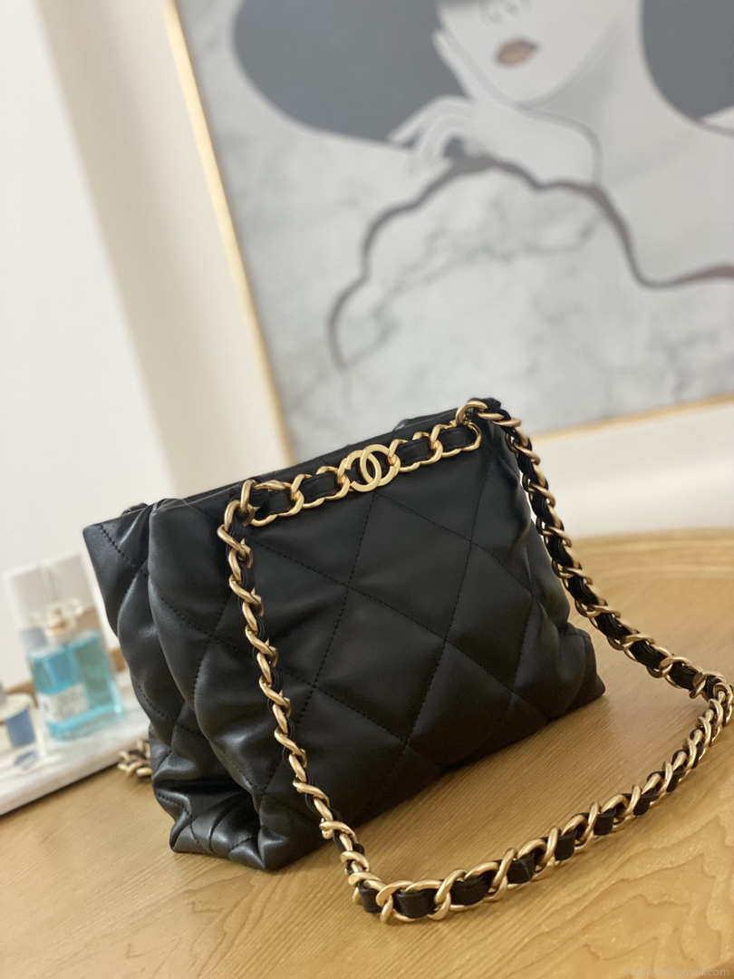 Chanel AS3502 Small TOTE Lambskin Black