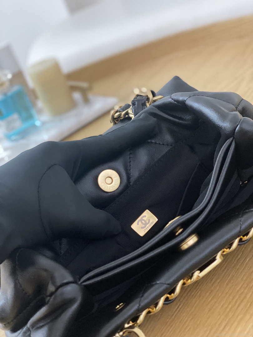 Chanel AS3502 Small TOTE Lambskin Black