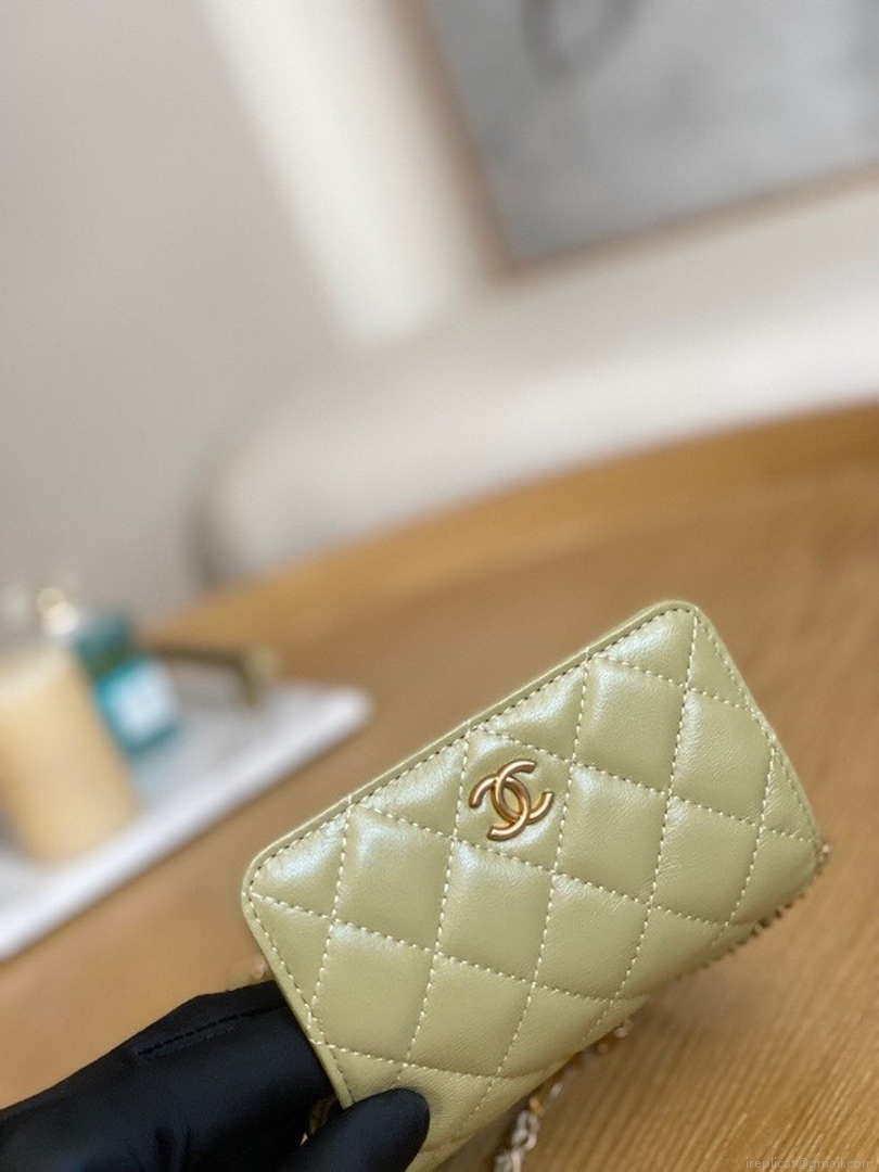 Chanel AP3036 Clutch With Chain lambskin Green