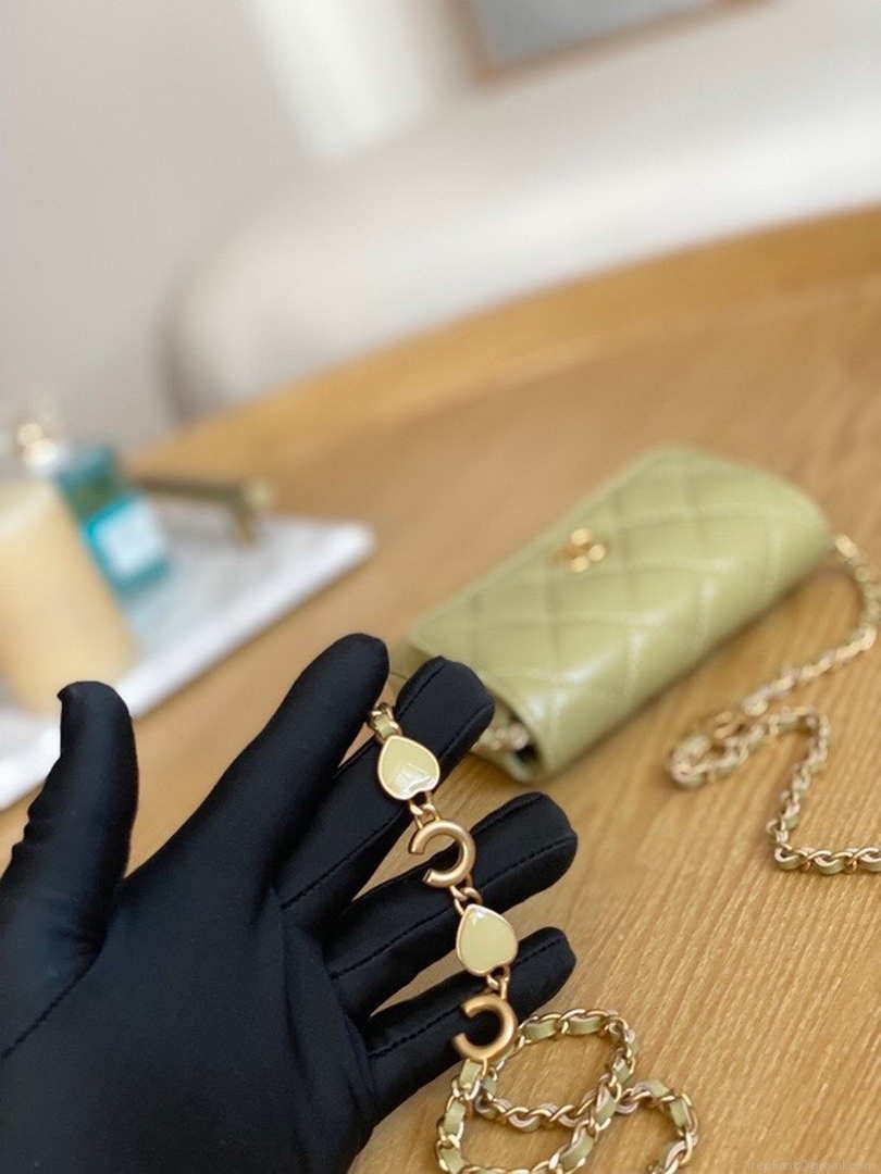 Chanel AP3036 Clutch With Chain lambskin Green