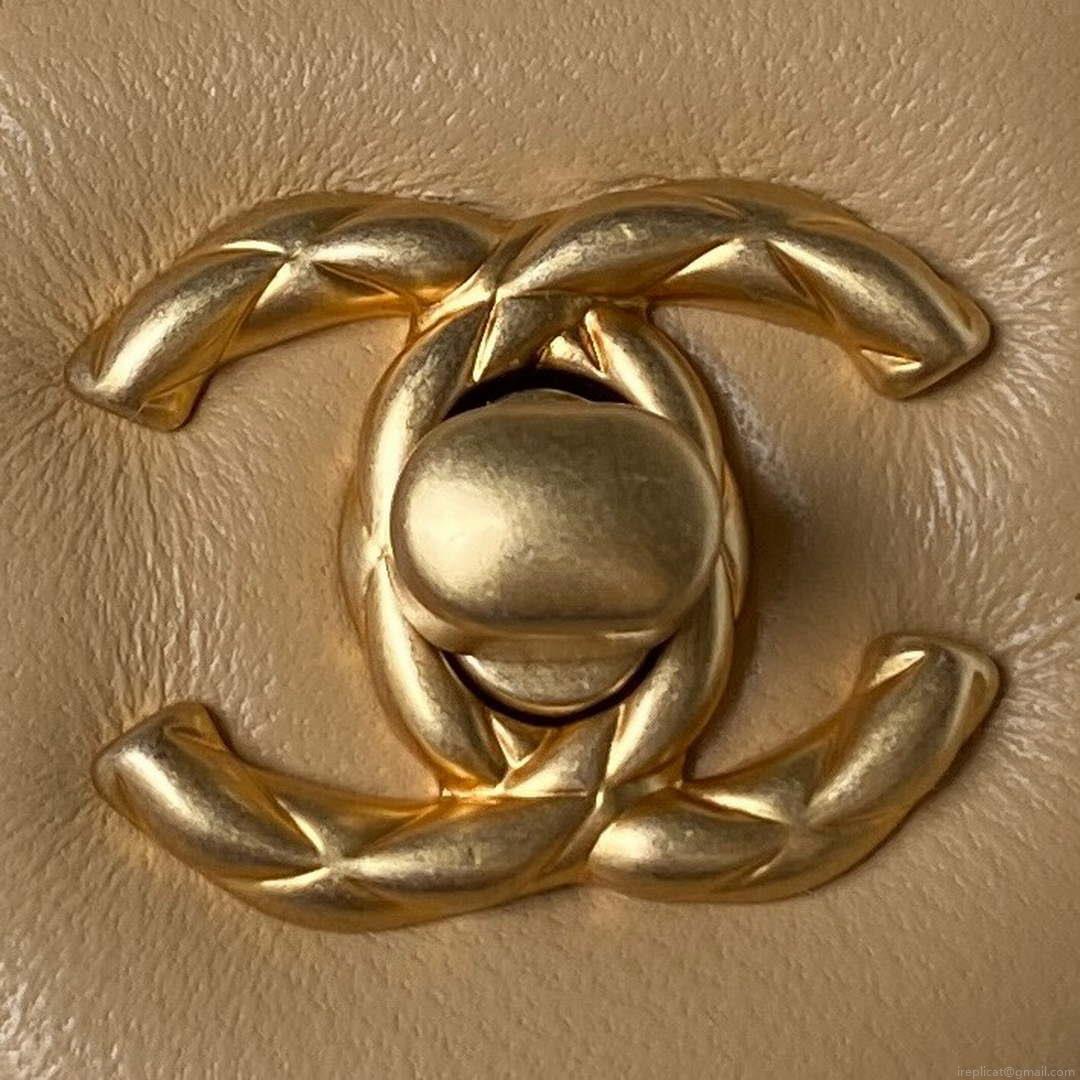 Chanel AS3973 Small Vanity Case Tweed Lambskin & Gold Metal Yellow & White