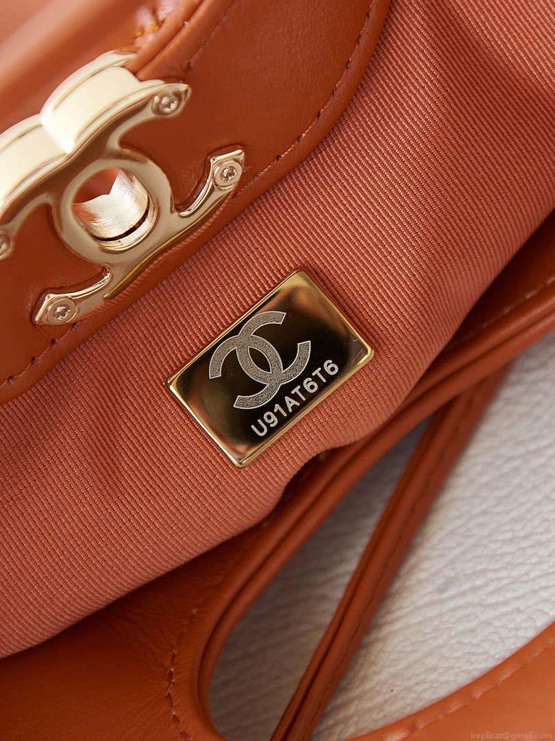 Chanel 31 mini Shopping Chain Lambskin leather AS4133 Bag Brown