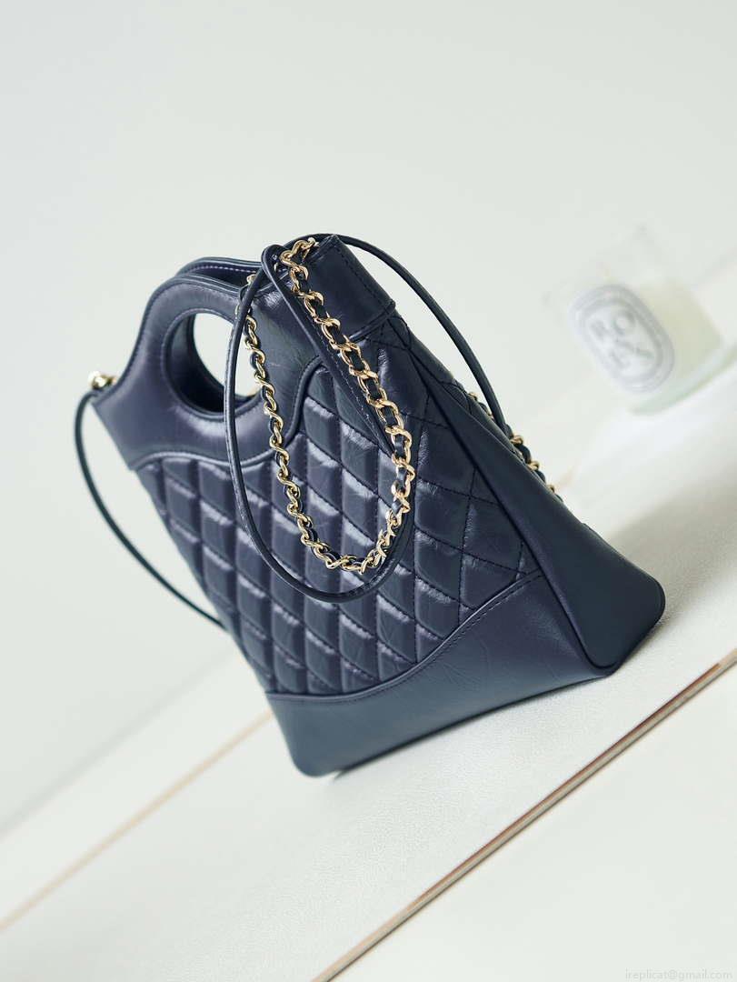 Chanel 31 mini Shopping Chain Lambskin leather AS4133 Bag Navy Blue