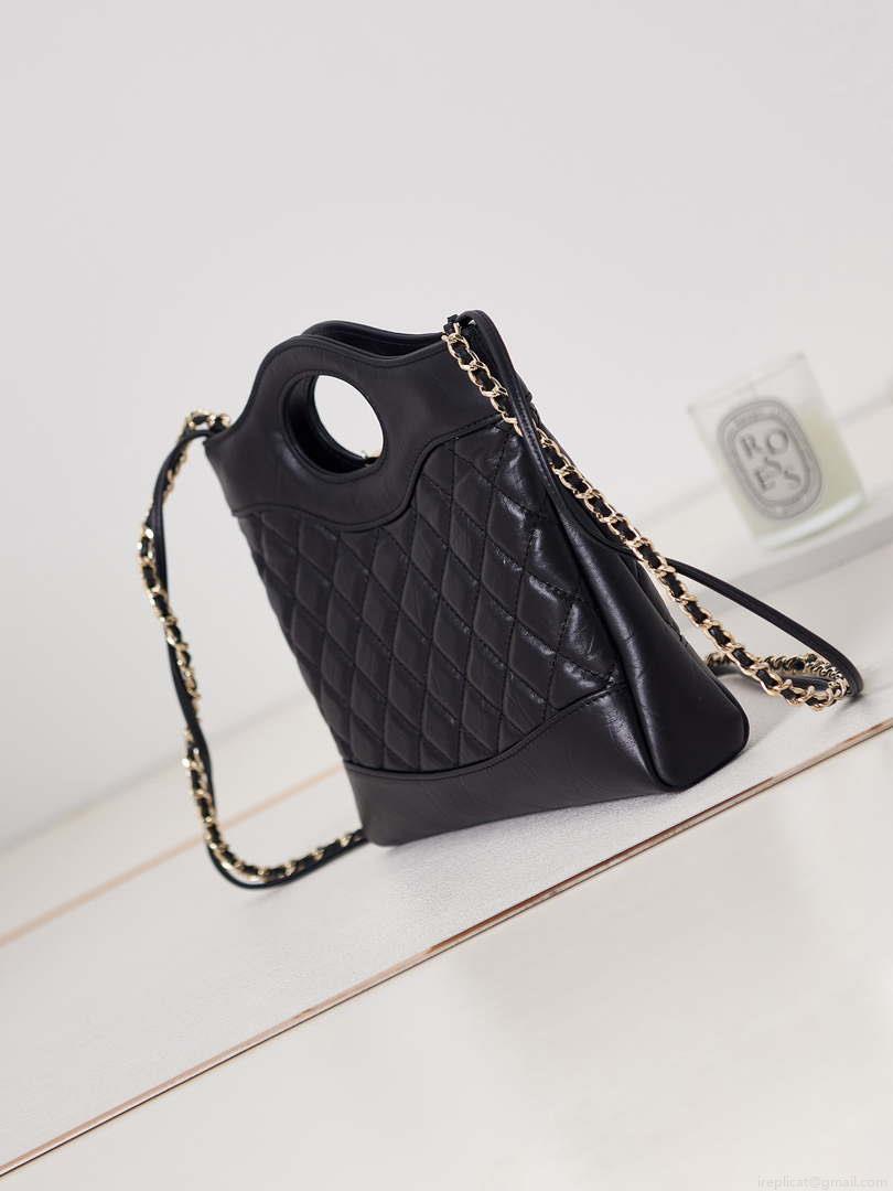 Chanel 31 mini Shopping Chain Lambskin leather AS4133 Bag Black