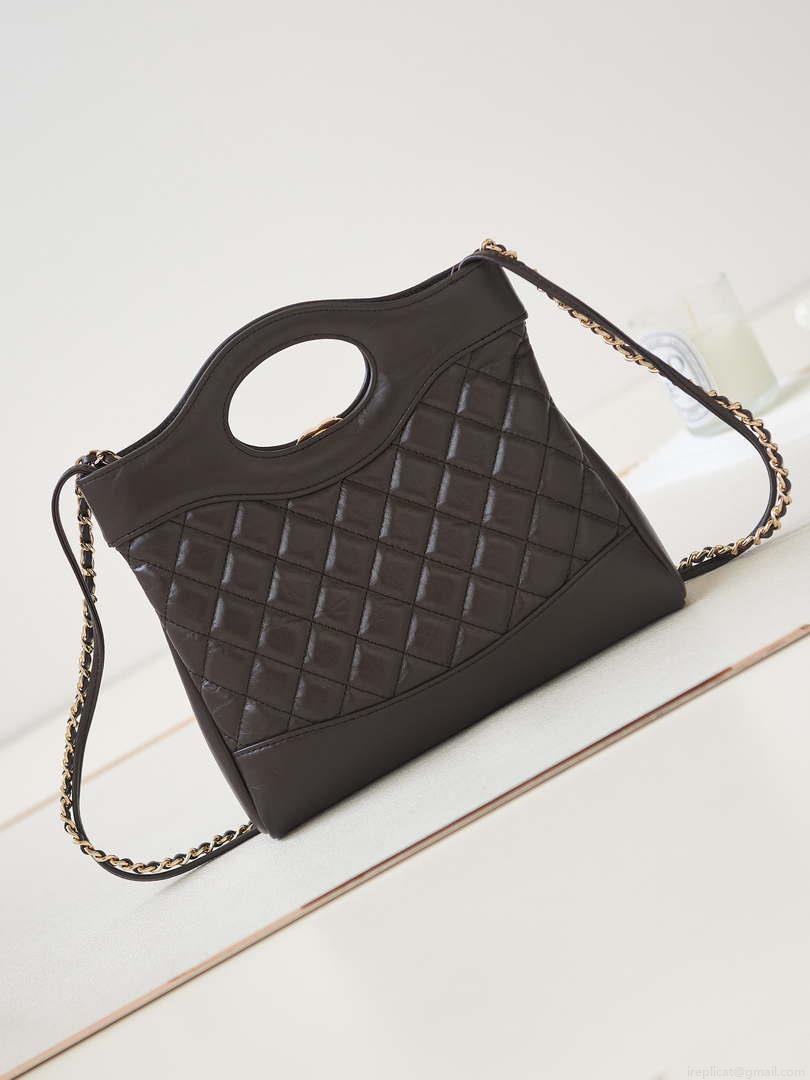 Chanel 31 mini Shopping Chain Lambskin leather AS4133 Bag Dark Brown