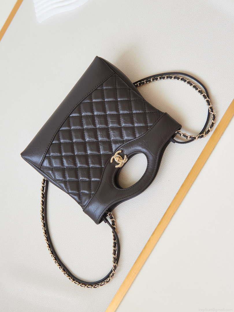 Chanel 31 mini Shopping Chain Lambskin leather AS4133 Bag Dark Brown
