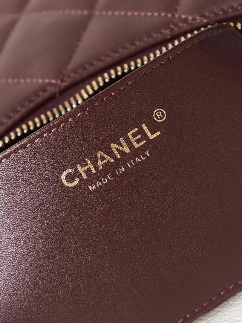 Chanel AS4220 HOBO Handbag Lambskin Wine Red