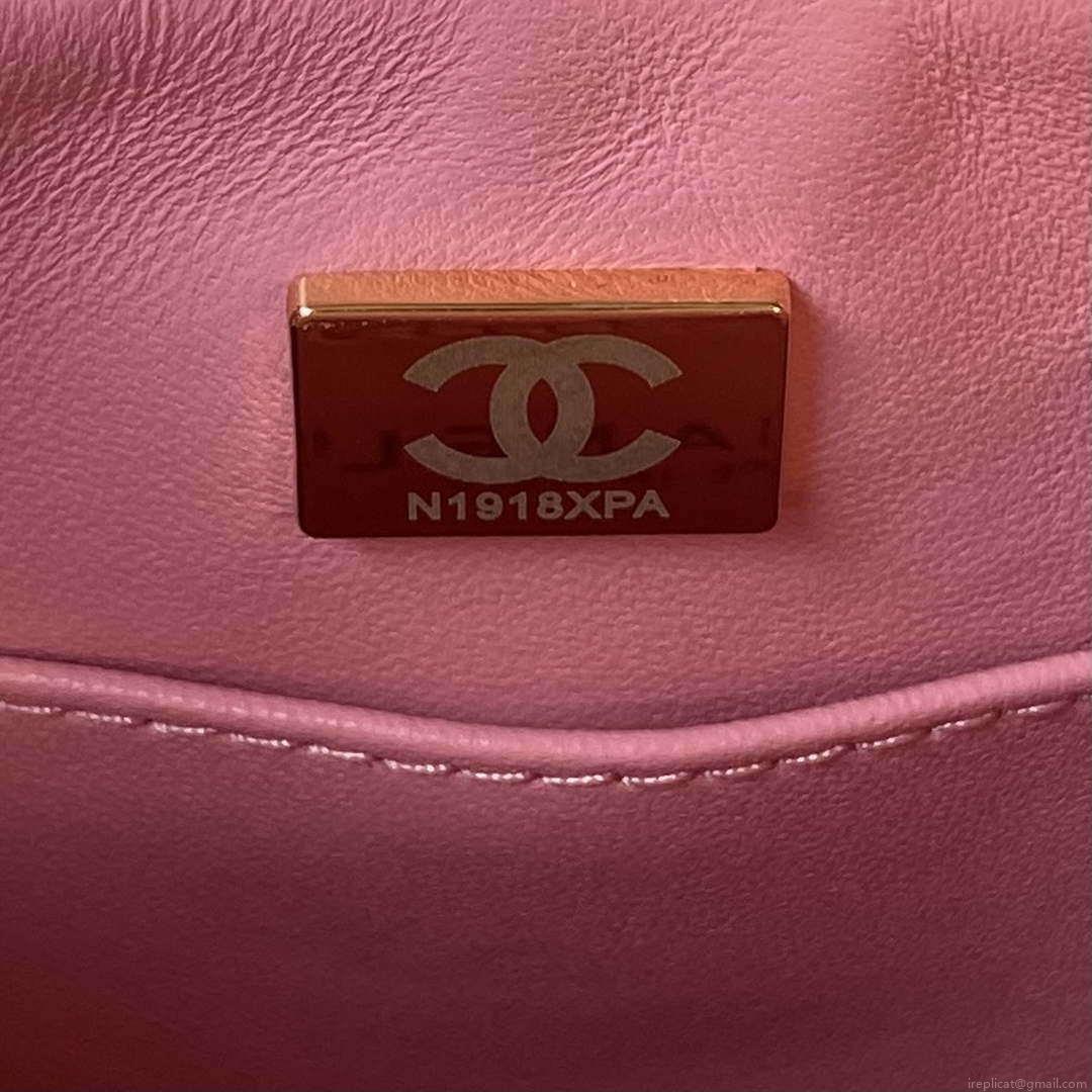 Chanel AS4416 Mini Shopping Bag shiny aged Calfskin gold tone metal Pink