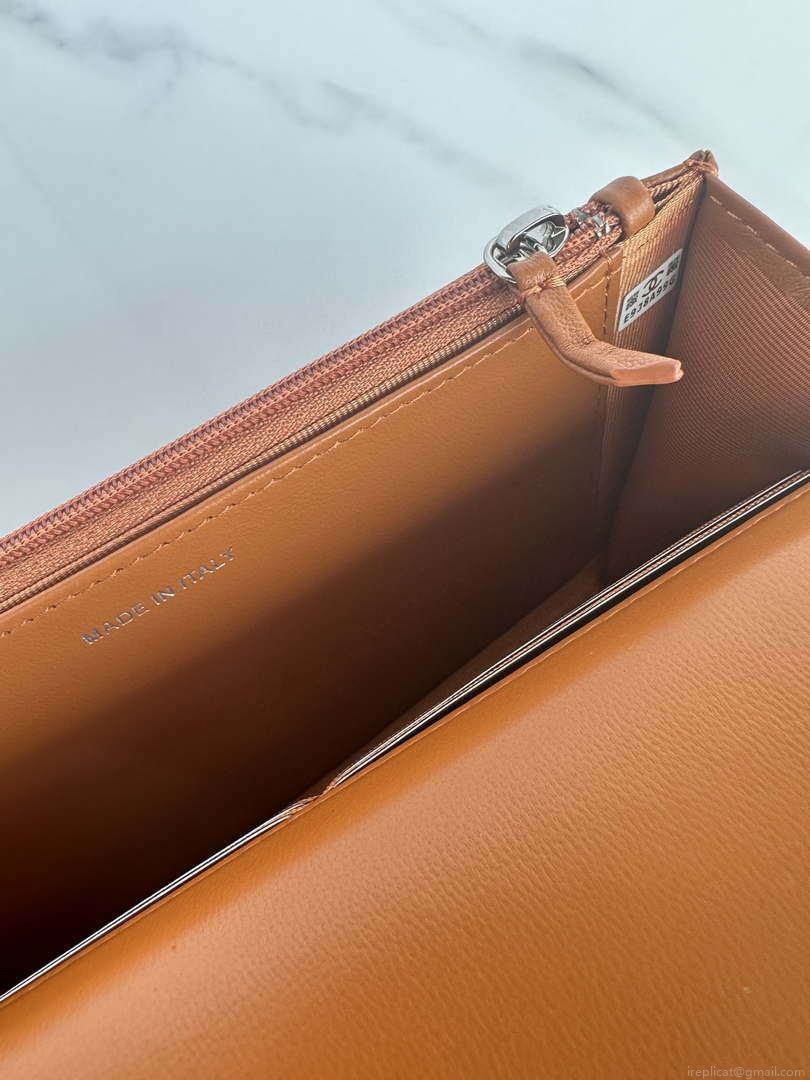 Chanel AP3267 19 Wallet on Chain Woc Shiny Lambskin Brown