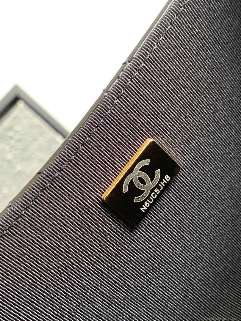 Chanel AS4511 Patent Calfskin & Gold-Tone Metal Black