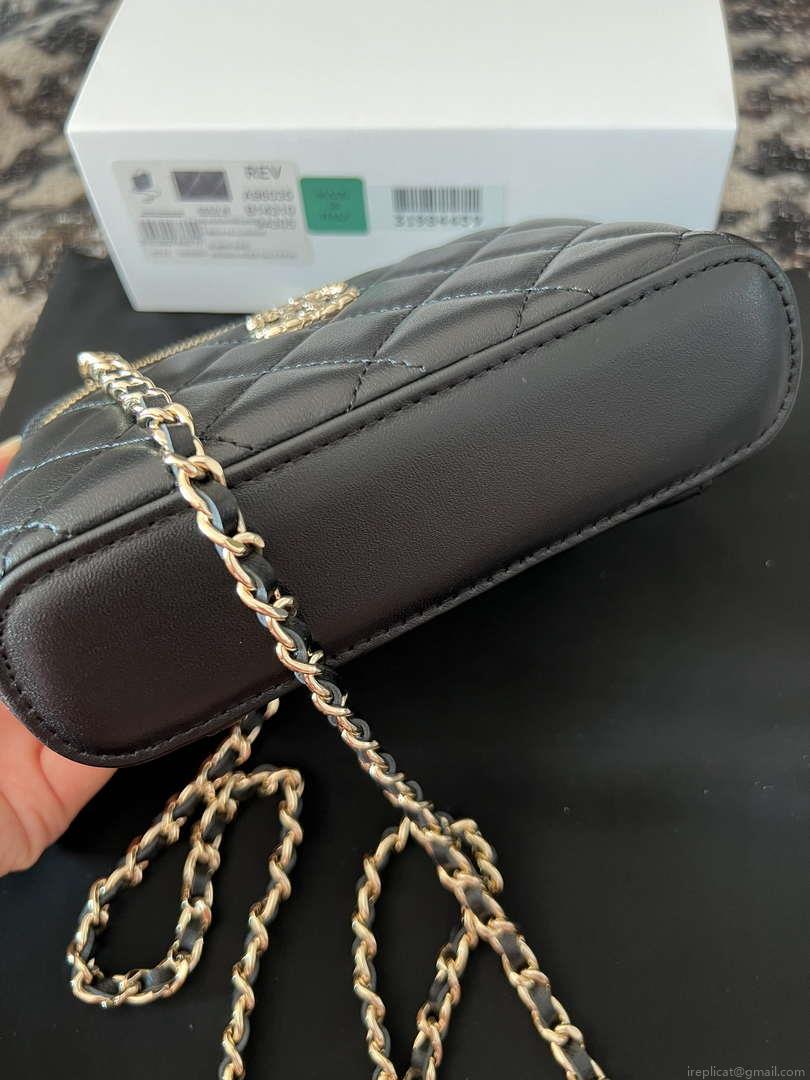 Chanel A96035 CLUTCH Lambskin Vanity Box bag Black
