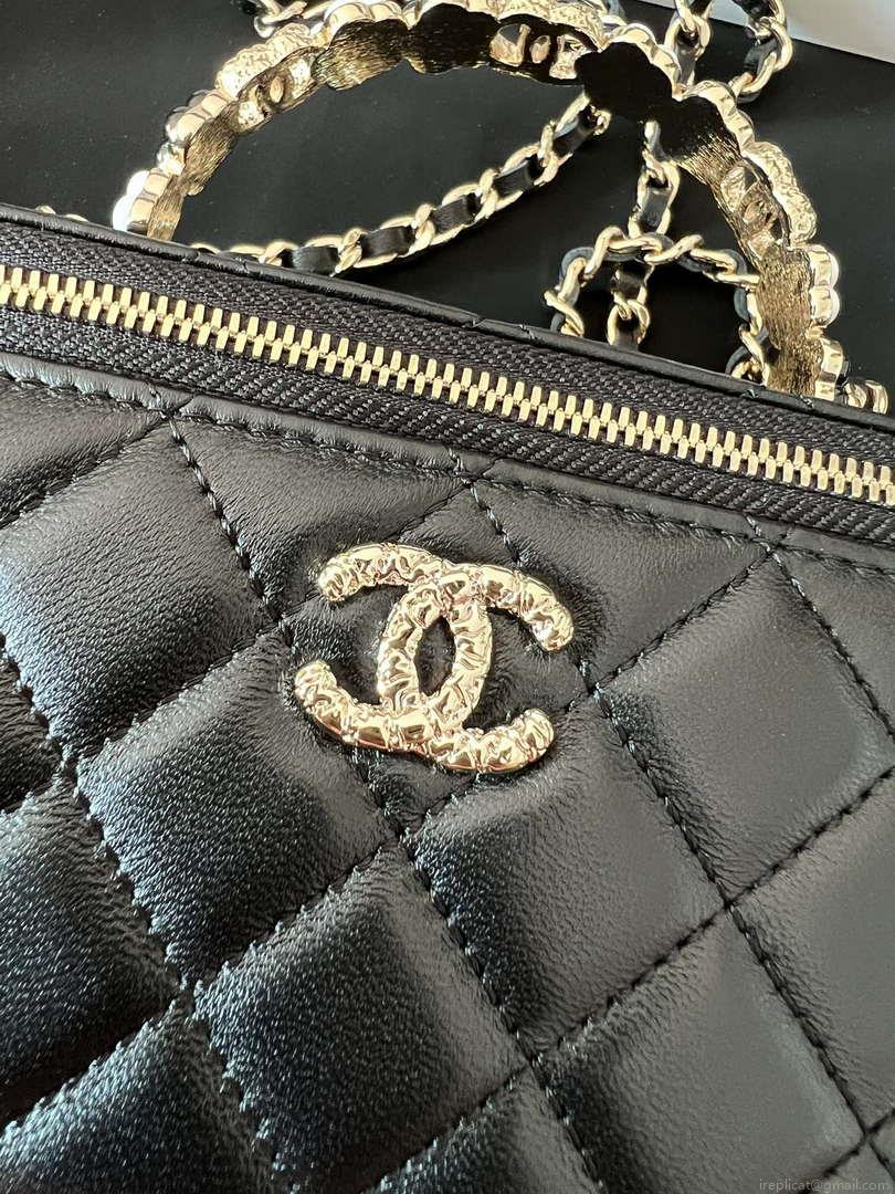 Chanel A96035 CLUTCH Lambskin Vanity Box bag Black