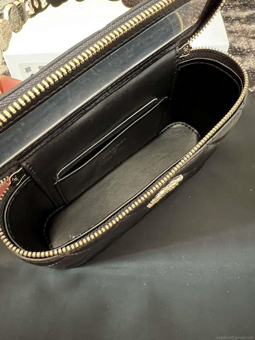Chanel A96035 CLUTCH Lambskin Vanity Box bag Black