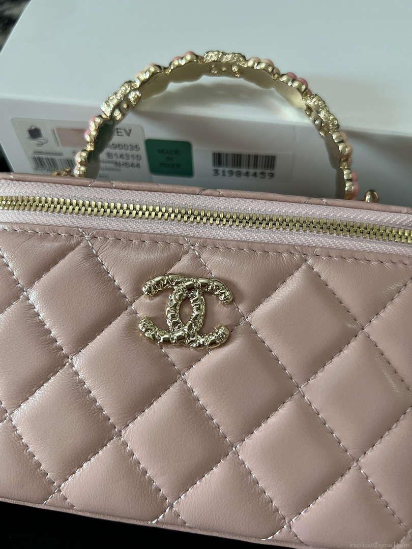 Chanel A96035 CLUTCH Lambskin Vanity Box bag Pink