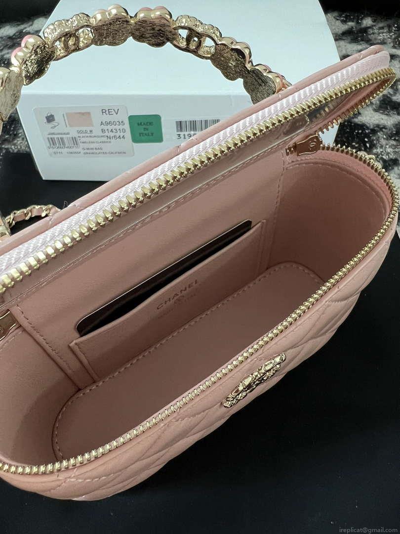 Chanel A96035 CLUTCH Lambskin Vanity Box bag Pink