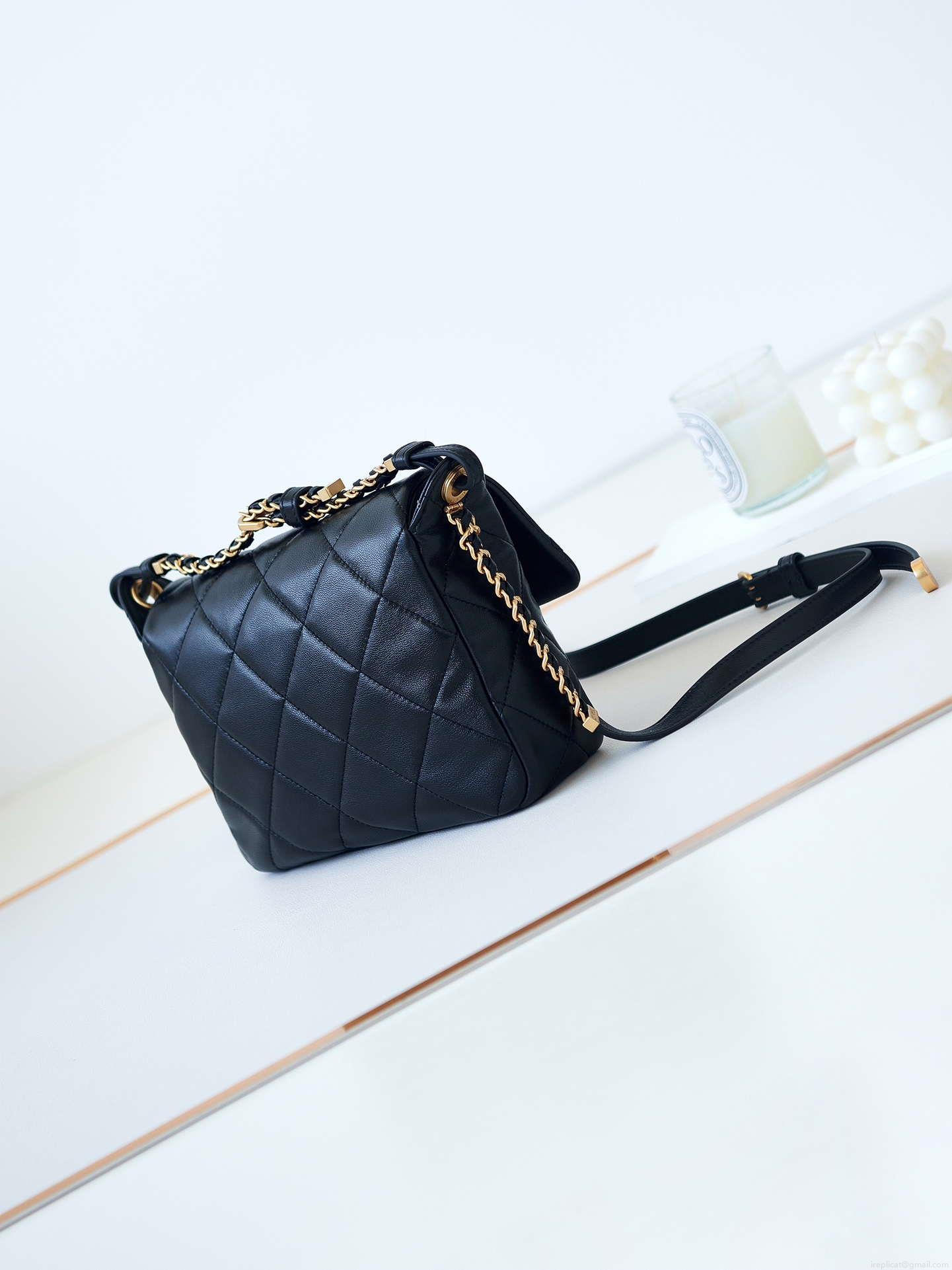 Chanel AS4305 Small Flap bag 23K Lambskin Black