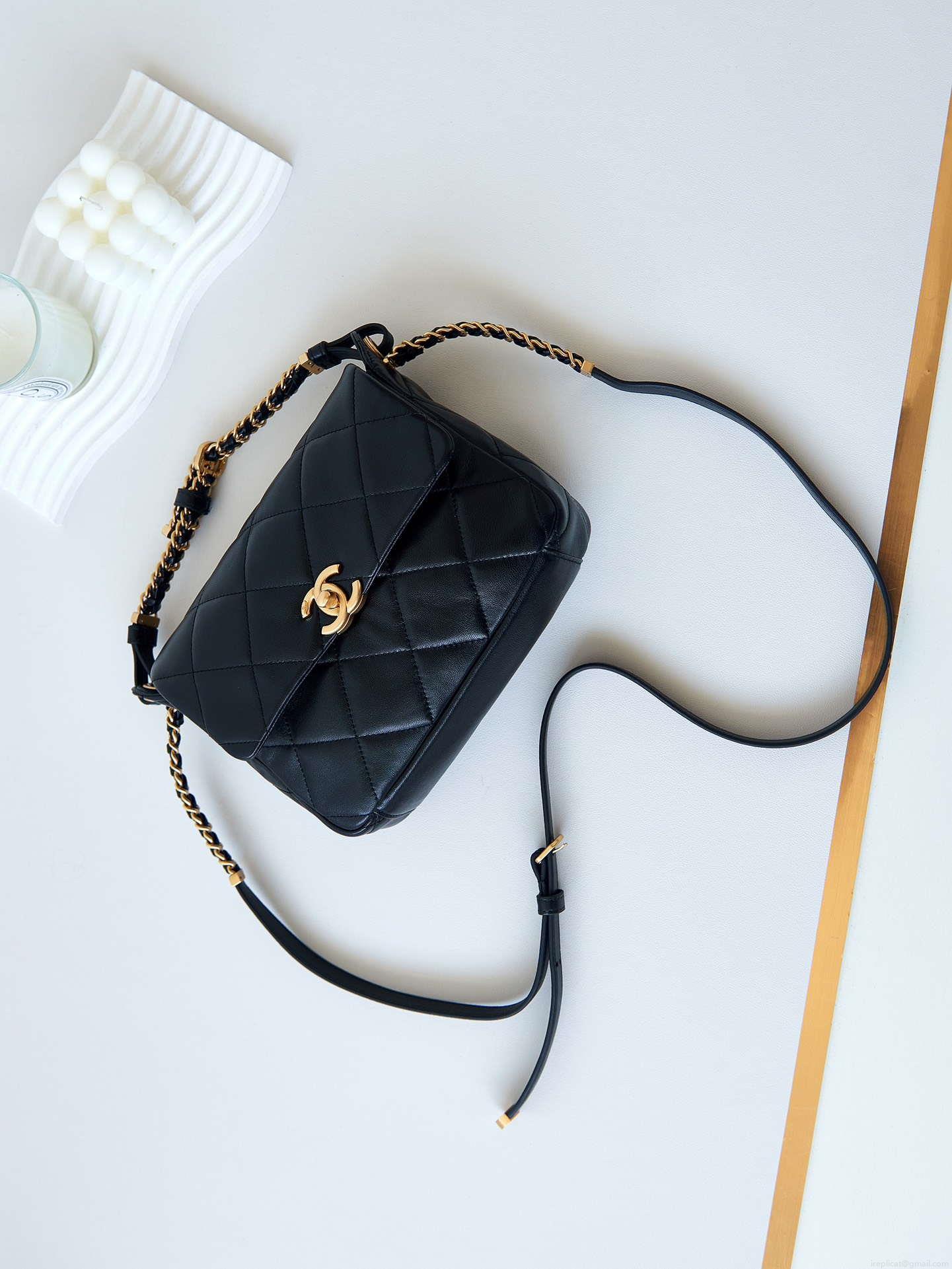 Chanel AS4305 Small Flap bag 23K Lambskin Black