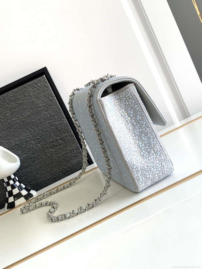Chanel 23cm Flap Handbag Rhinestones 23S CF Limited Edition