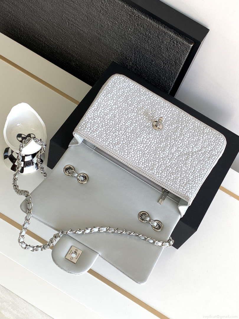 Chanel 23cm Flap Handbag Rhinestones 23S CF Limited Edition