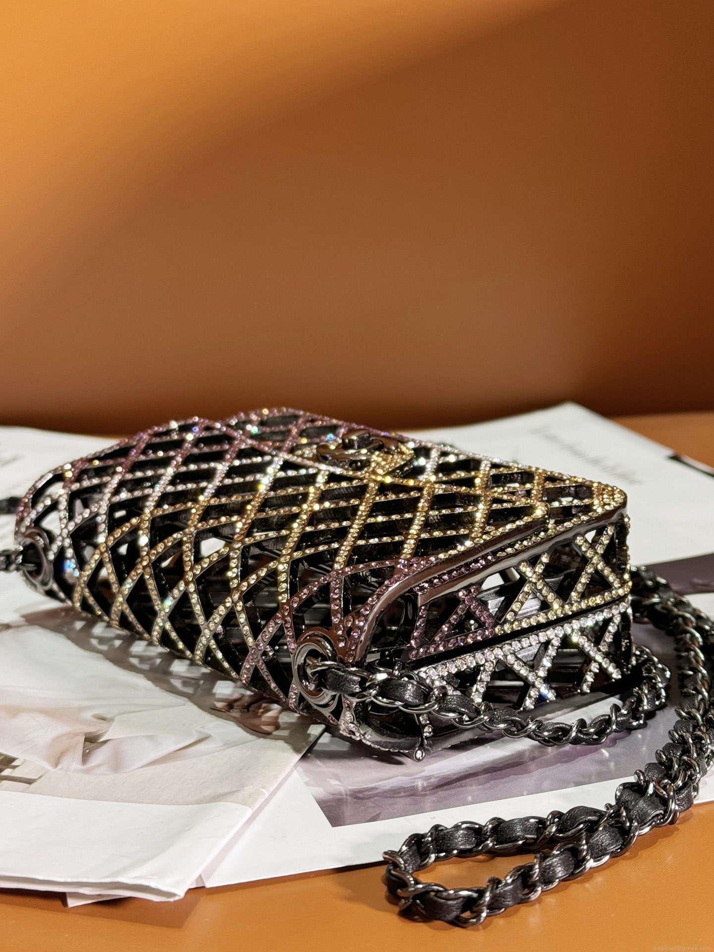 Chanel 24c collector series evening bag Swarovski rhinestones A88809